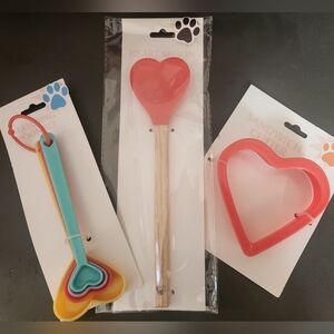The NEW Boutique Heart-Shaped Kitchen Set - Red, Blue, Yellow